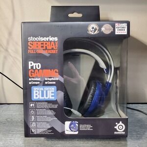 SteelSeries Siberia V2 Special Edition Blue Gaming Headset 3.5mm PN51107 PC